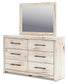 Lawroy Queen Panel Bed with Storage, Dresser, Mirror and Nightstand