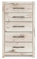 Lawroy Queen Panel Bed with Storage, Dresser, Mirror, Chest and Nightstand