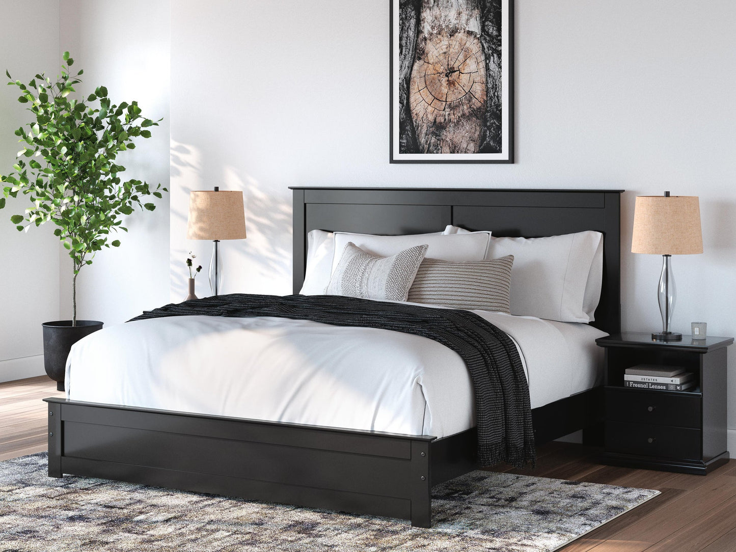 Maribel King Panel Bed, Dresser and Mirror