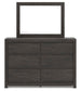 Parlayon King Panel Bed, Dresser, Mirror and Nightstand