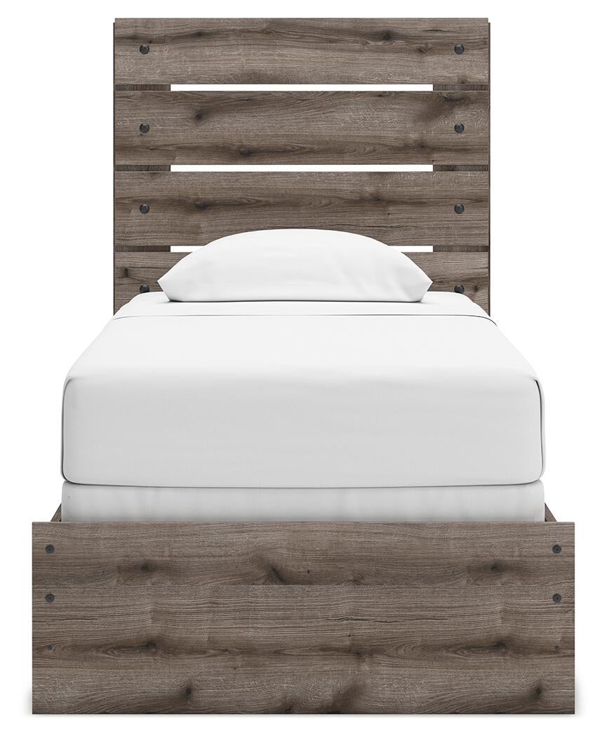 Graystorm Twin Panel Bed, Dresser, Mirror, Chest and Nightstand