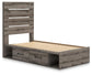 Graystorm Twin Panel Storage Bed, Dresser, Mirror, Chest and Nightstand