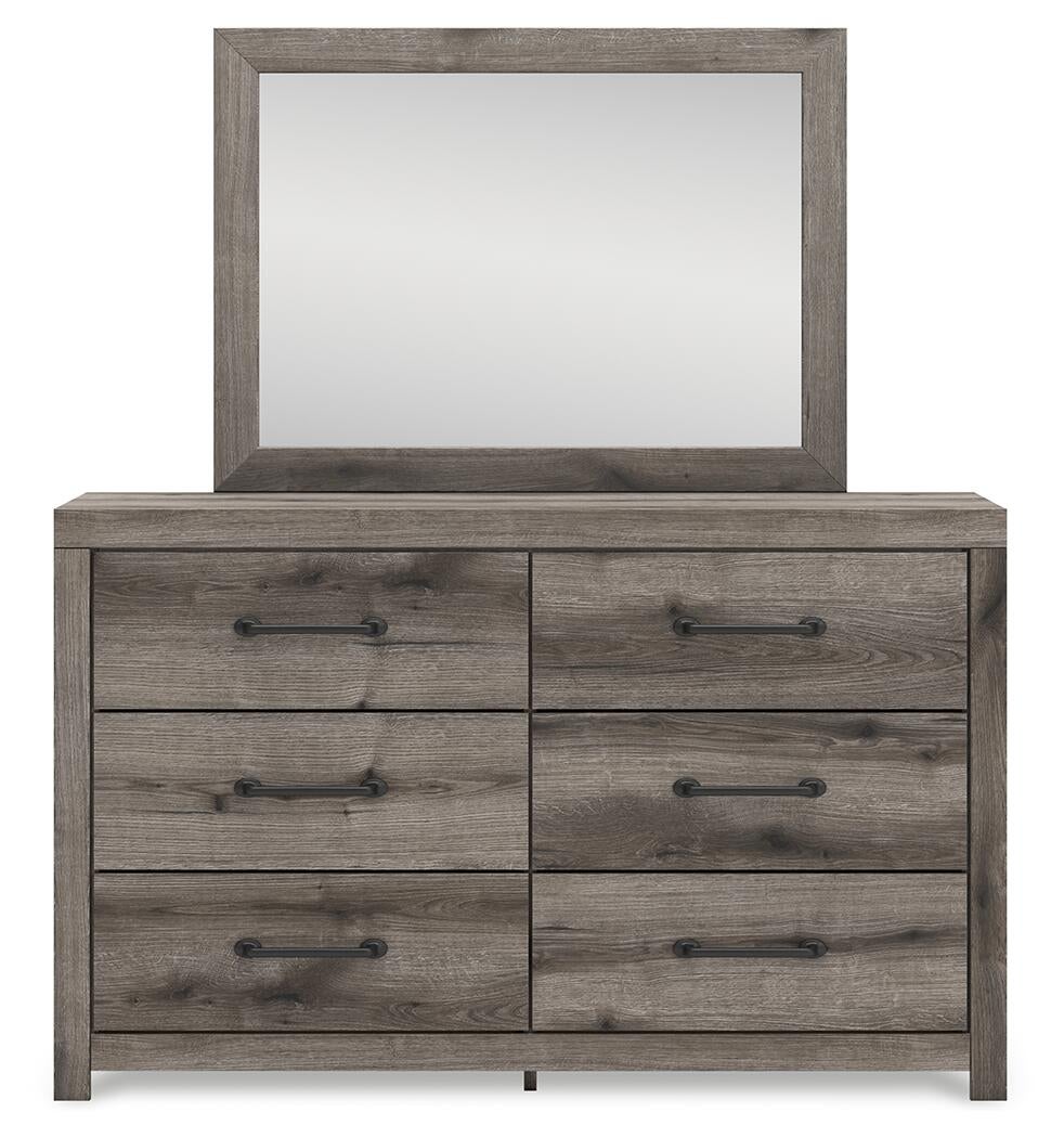 Graystorm Full Panel Bed, Dresser, Mirror, Chest and Nightstand
