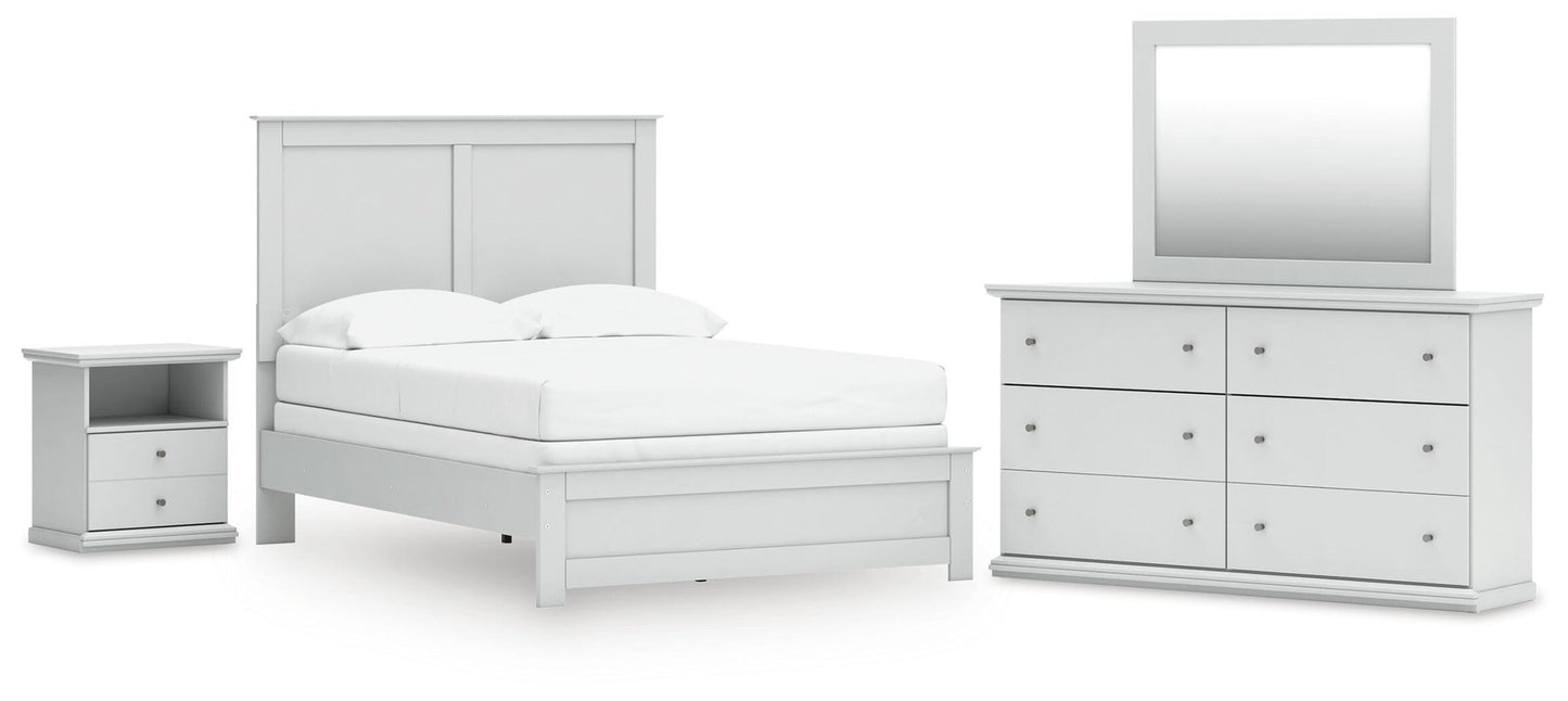 Bostwick Shoals Full Panel Bed, Dresser, Mirror and Nightstand