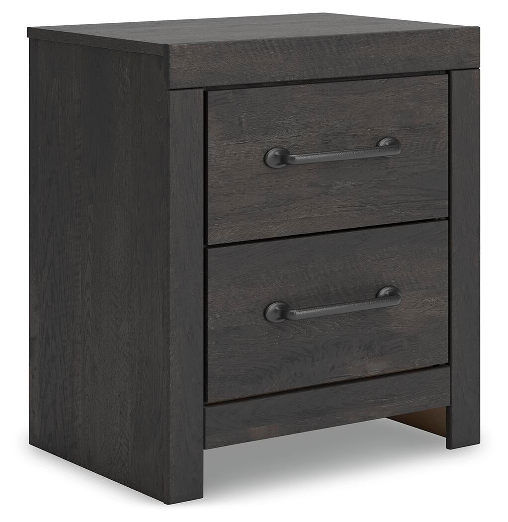 Delmorta Full Panel Bed, Dresser, Mirror and Nightstand