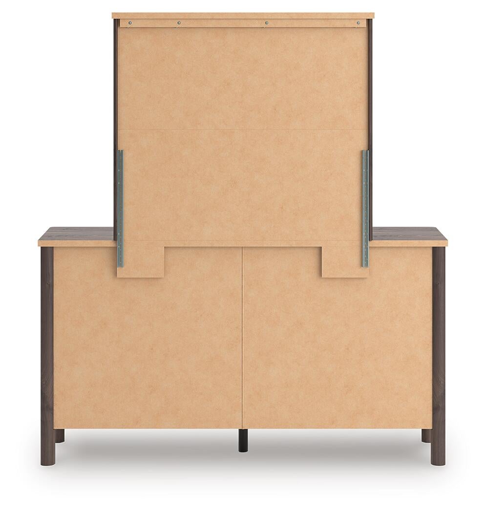 Pamytta Full Panel Platform Bed, Dresser and Mirror