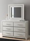 Birmonton Queen Upholstered Panel Bed, Dresser, Mirror and Nightstand