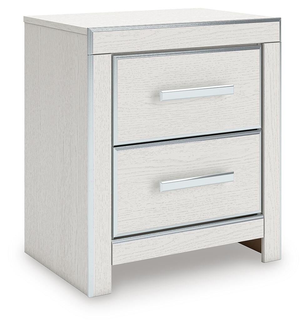 Birmonton King Upholstered Panel Bed, Dresser, Mirror and Nightstand