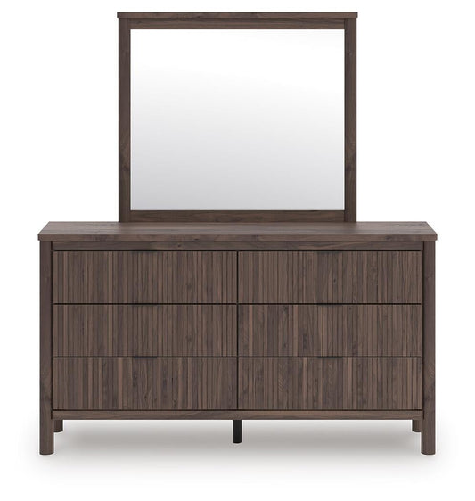 Pamytta Full Panel Bed, Dresser, Mirror and Nightstand
