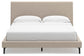Cielden California King Upholstered Bed with Roll Slats, Dresser and Mirror