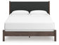Cadmori King Upholstered Panel Bed, Dresser and Mirror