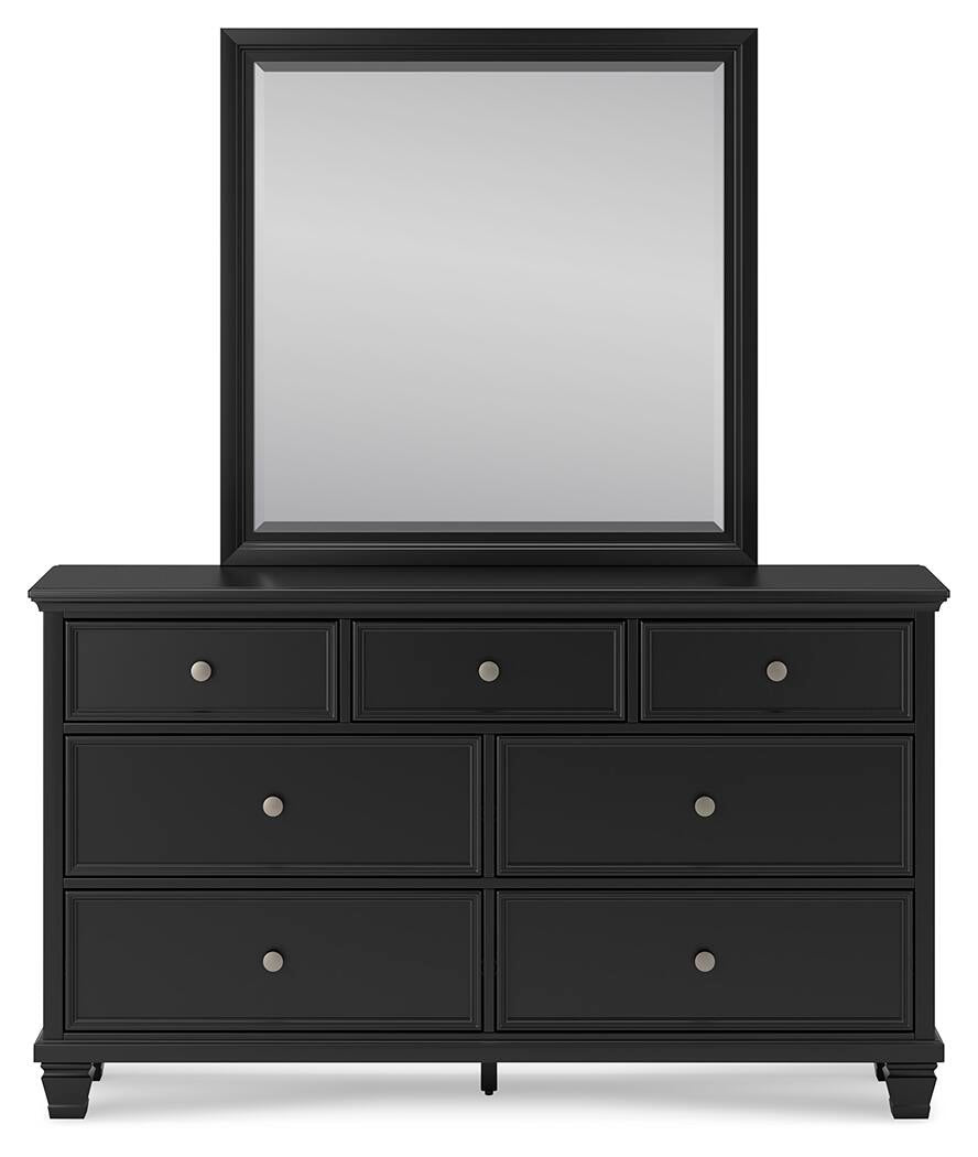 Lanolee Full Panel Storage Bed, Dresser, Mirror and Nightstand