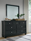 Lanolee King Panel Storage Bed, Dresser and Mirror