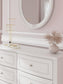 Kozlani Twin Upholstered Panel Storage Bed, Dresser and Mirror