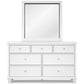 Fortman California King Panel Storage Bed, Dresser and Mirror