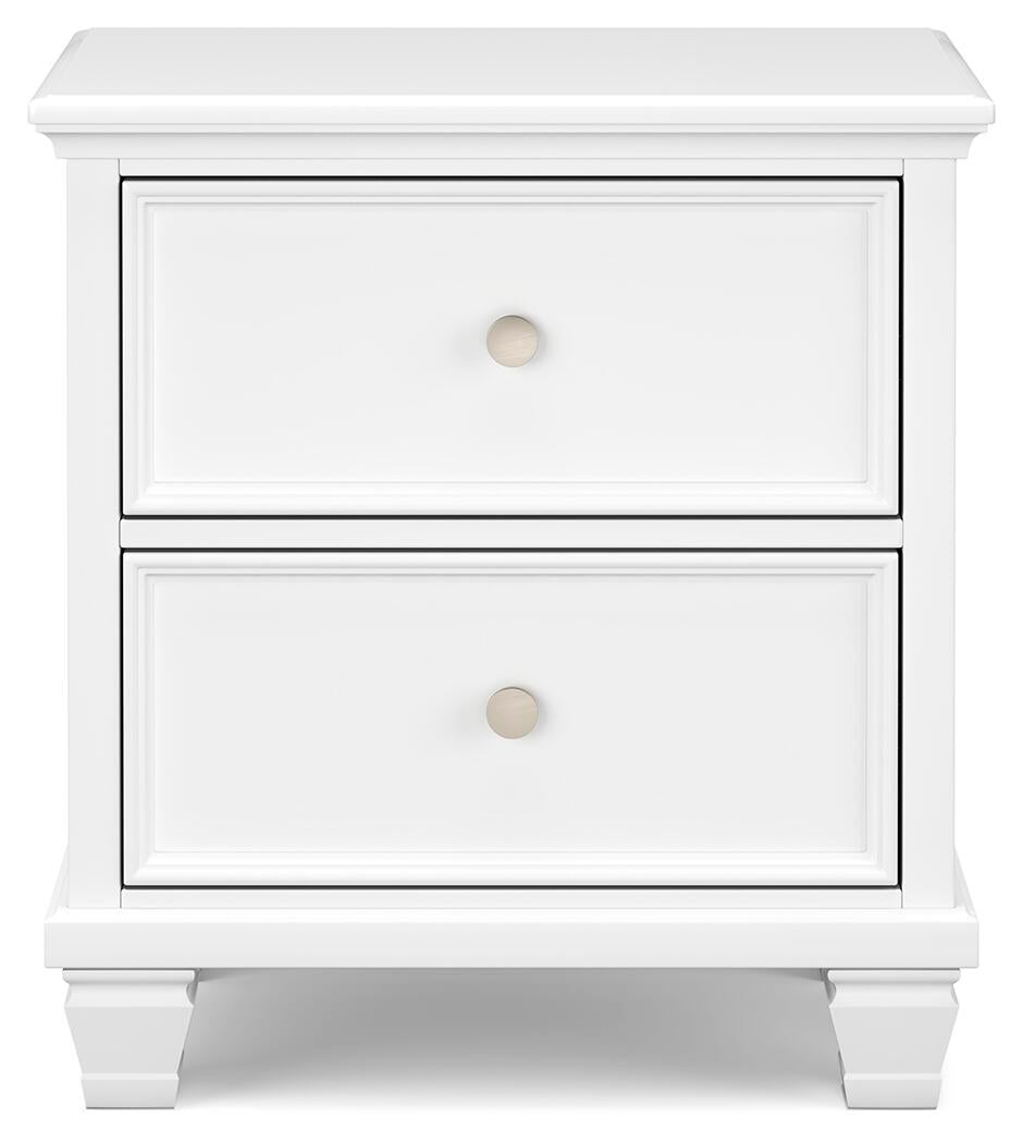 Fortman Queen Panel Storage Bed with Mirrored Dresser and Nightstand