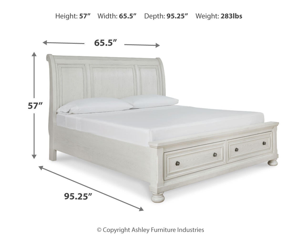 Robbinsdale Queen Sleigh Bed with Storage