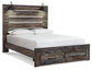Drystan  Panel Bed With 2 Storage Drawers With Mirrored Dresser, Chest And 2 Nightstands