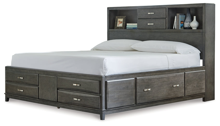 Caitbrook  Storage Bed With 8 Storage Drawers With Dresser