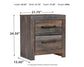 Drystan King Panel Bed with 4 Storage Drawers with Mirrored Dresser, Chest and Nightstand