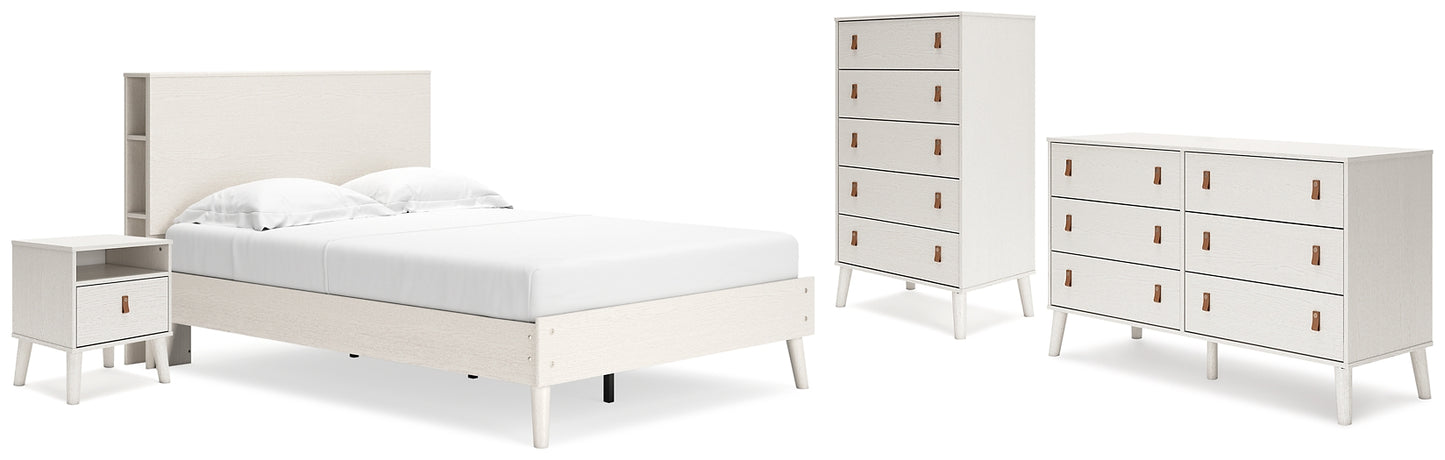 Aprilyn Full Bookcase Bed with Dresser, Chest and Nightstand