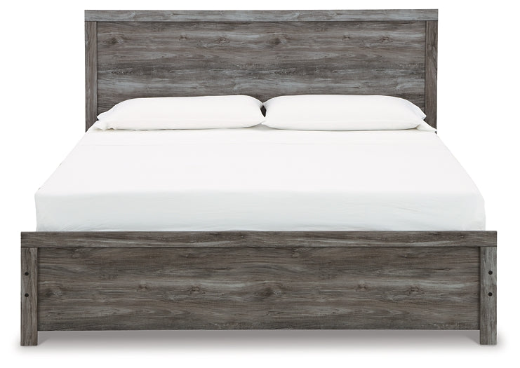 Bronyan King Panel Bed with Mirrored Dresser