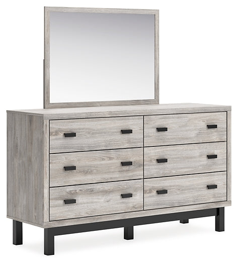 Vessalli Queen Panel Bed with Mirrored Dresser and 2 Nightstands