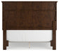 Danabrin Full Panel Bed with Mirrored Dresser and Chest