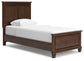 Danabrin Twin Panel Bed with Mirrored Dresser and 2 Nightstands